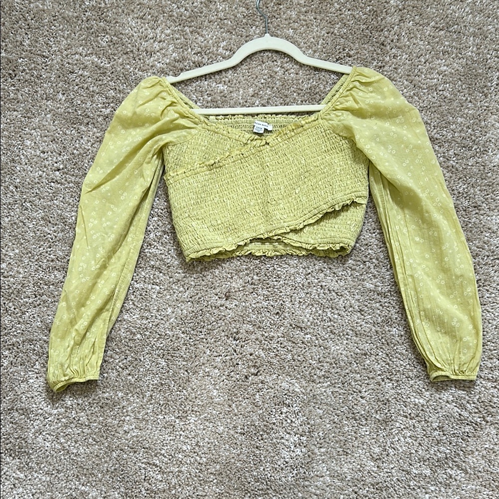 Yellow Smocked Women's Top